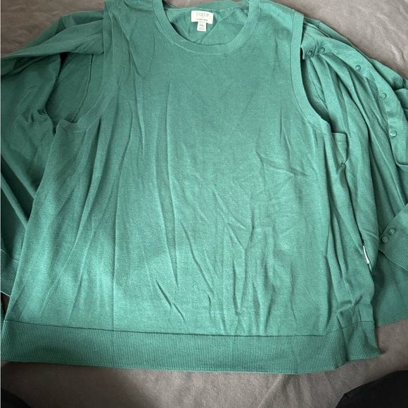 J.Crew Classic Green Cardigan | Size 2X / XXL - Picture 5 of 5